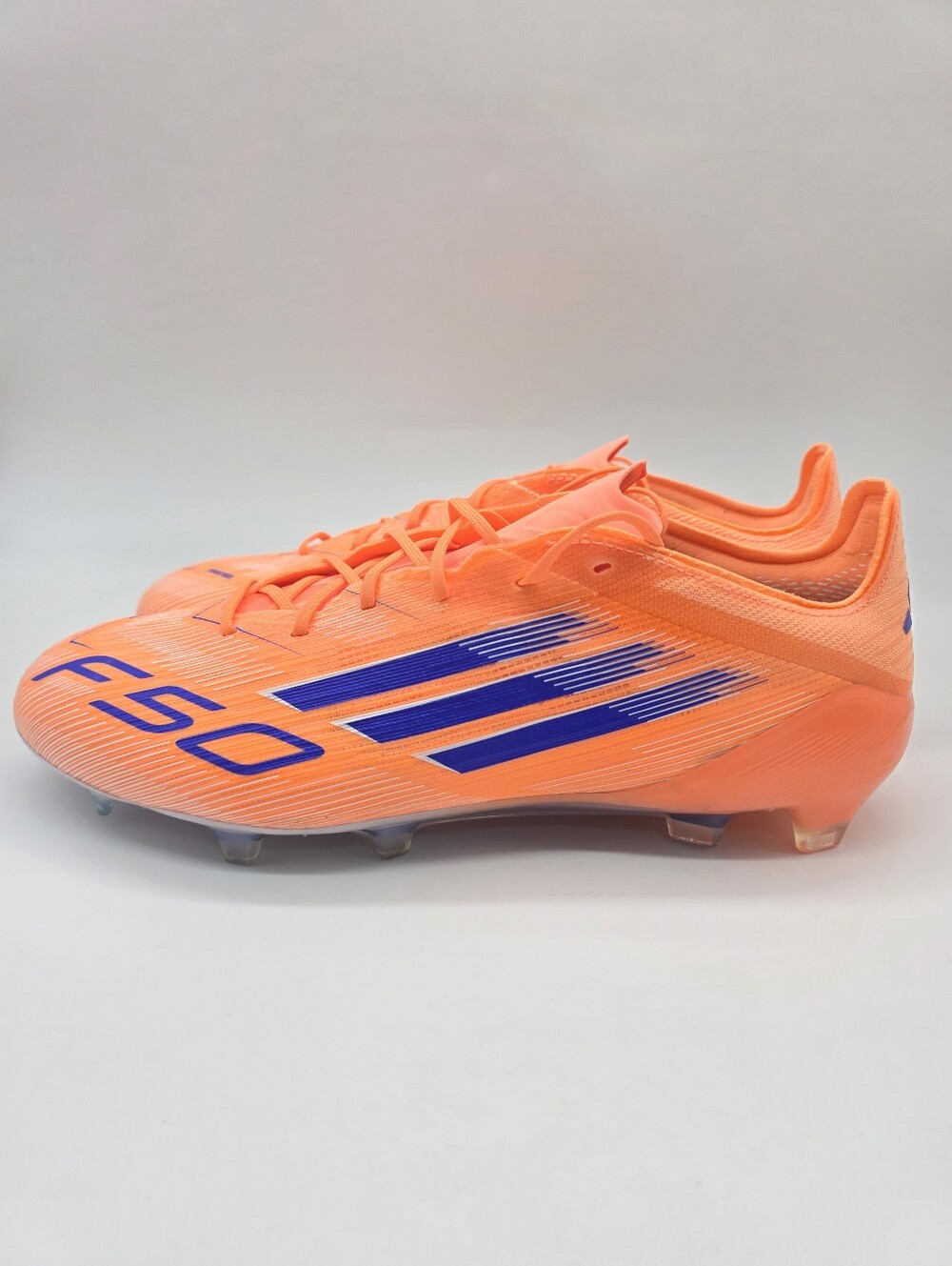 Adidas F50 Elite FG Beam Orange Lucid Blue Soccer Cleats JH7618 Men's Size 9
